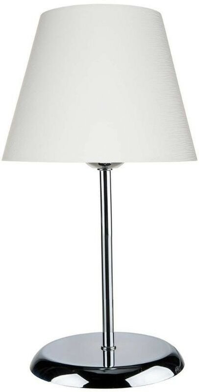 Elva ASZ1047 Tischlampe mit Lampenschirm aus Metall und Stoff