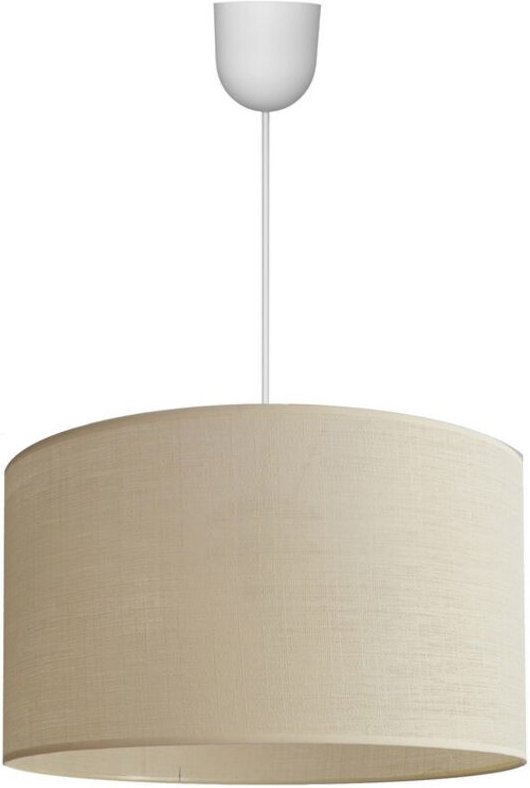 Alba Zylindrische Pendel-Deckenleuchte Ecru, Weiß 45cm - Helam
