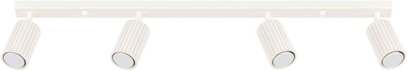 Spot Strahler Aluminium verstellbar Creme GU10 4-flammig länglich Modern