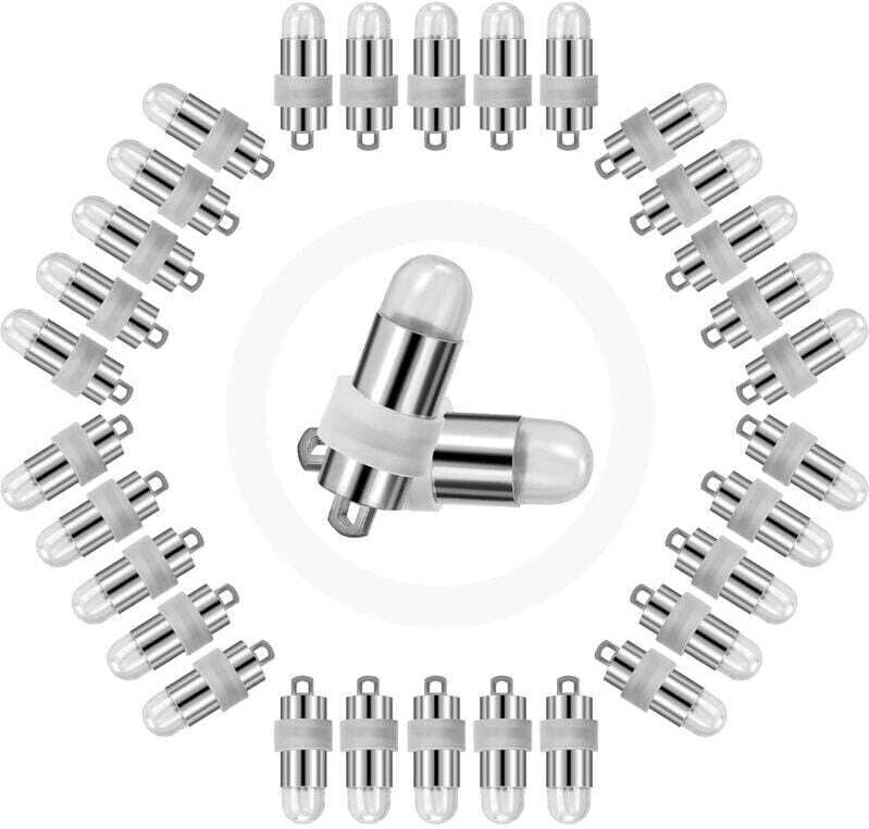 Satz mit 30 Mini-LED-Unterwasserscheinwerfer, wasserdicht, für Partydekoration, Hochzeit, Halloween, Weihnachten, Festiv...