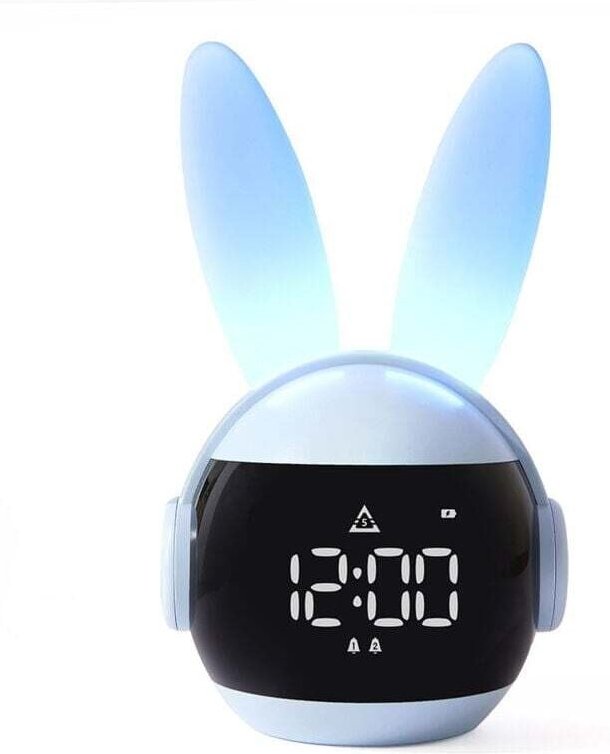 Réveil Enfant Jour Nuit 6 Alarmes Luminosité et Volume Réglables Affichage Heure et Température