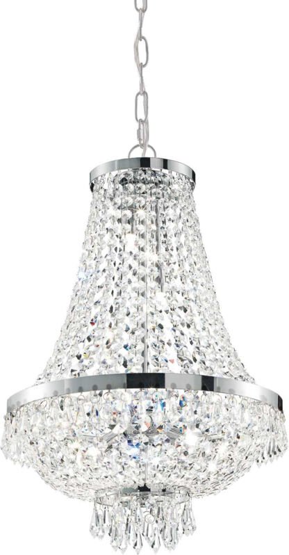 Thumbnail - Caesar - 9 Light Crystal Chandelier Chrome Finish, G9 - Ideal Lux