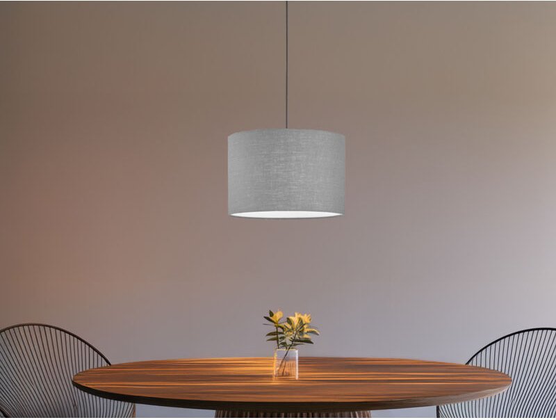 Thumbnail - Pendelleuchte vigo mit Lampenschirm Leinen Grau, ø 30cm