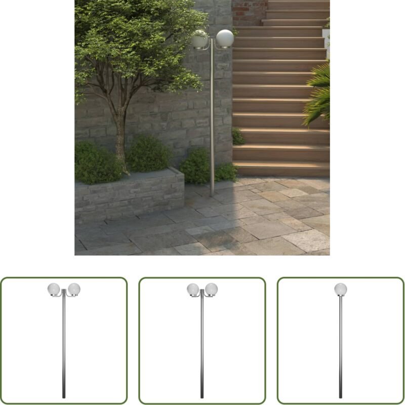 2-Flammig - Garten-Kandelaber 2-flammig 220 cm