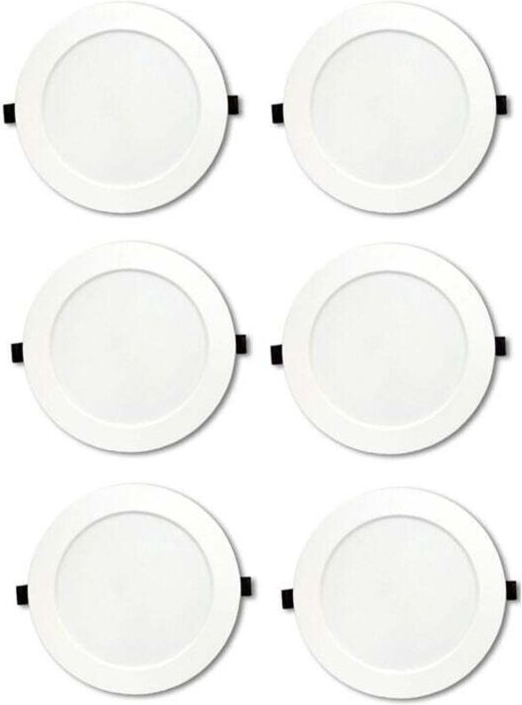 Nazalus-Hot Sale-6er Set LED Einbaustrahler Extra Flach Einbauleuchte Rund Flach Deckenleuchte