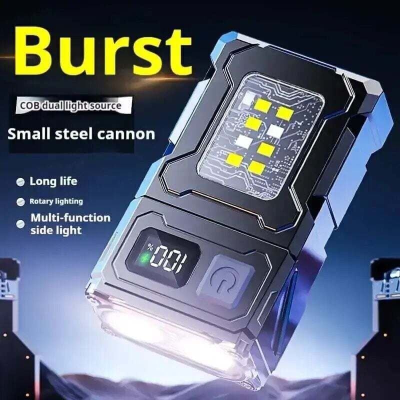 Ultrahelle 1 Mini-LED-Taschenlampe – Wiederaufladbare, tragbare COB-Arbeitsleuchte, ideal für Camping, Reparaturen und N...