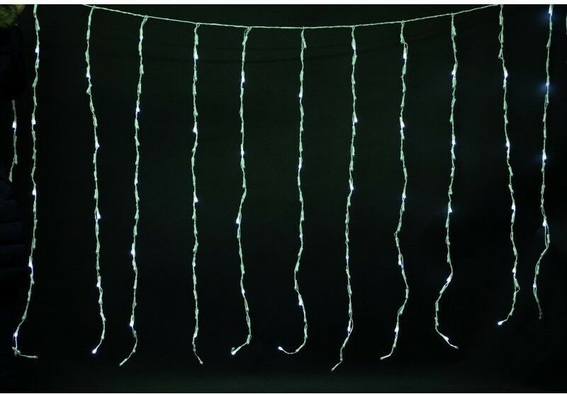 Vorhang 144 led Warmweiß mit Regeneffekt 300x 90 cm