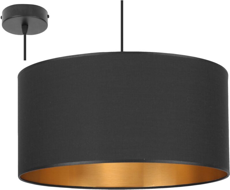 Thumbnail - Decken-Hängelampe mit schwarzem Lampenschirm, LED, 40cm