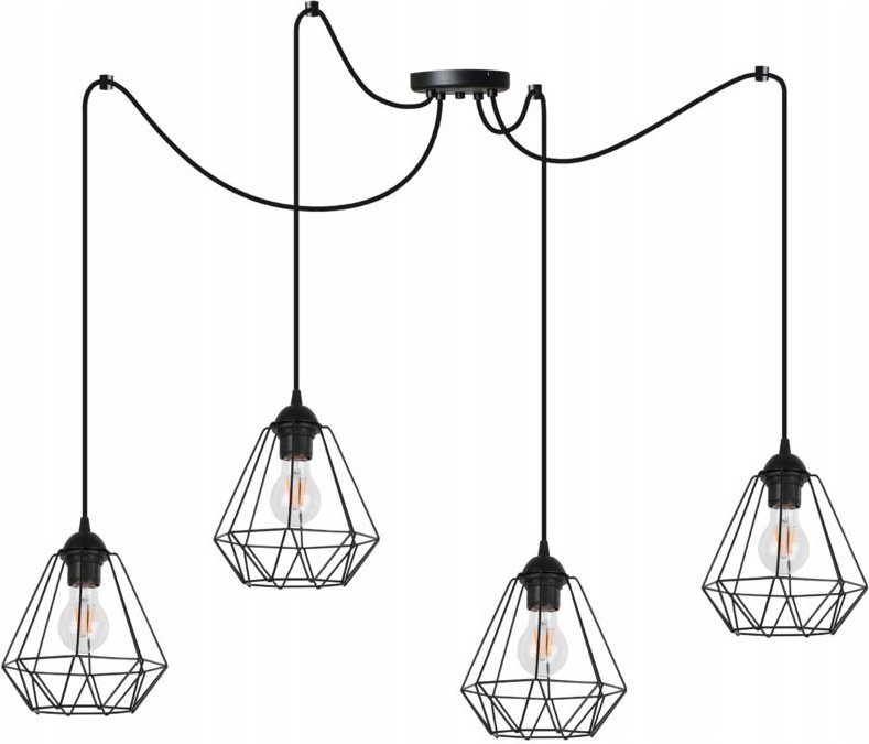 Hängende Deckenleuchte Kronleuchter SPIDER Loft E27 LED