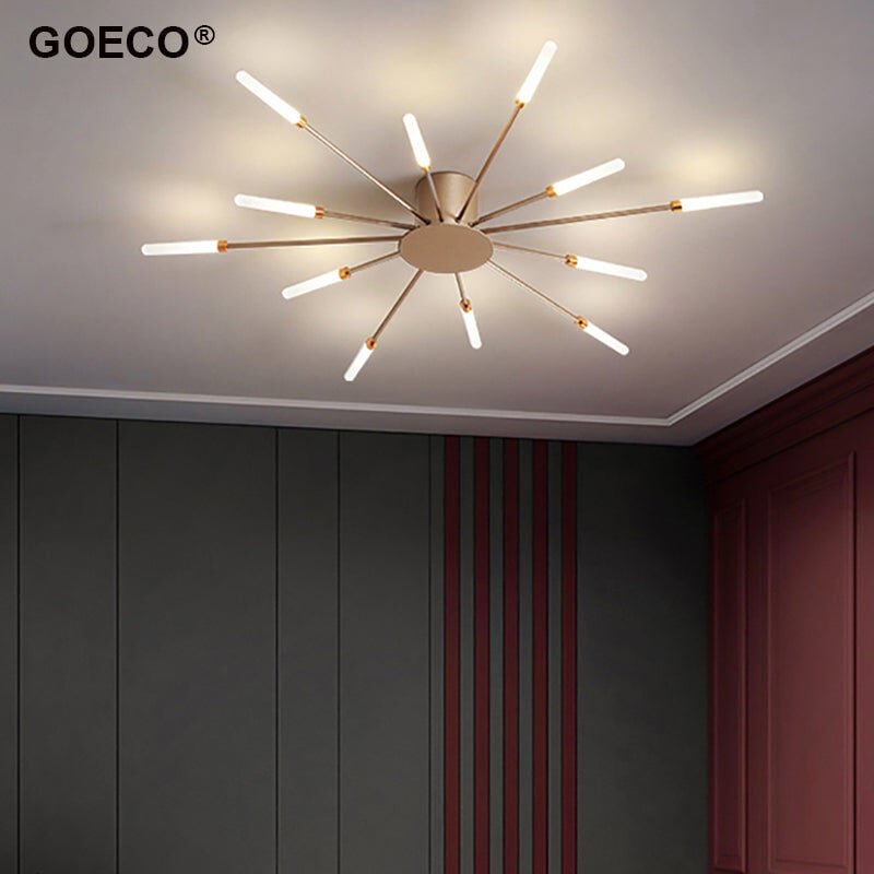 GOECO LED Deckenleuchten Fireworks Design Deckenleuchte 12 Köpfe 4000K Deckenbeleuchtung für Wohnzimmer Schlafzimmer Ess...