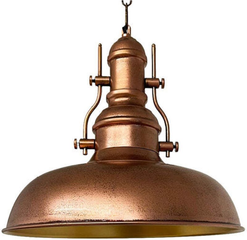 Nota Industrielle Pendelleuchte aus Handbemaltem Kupferfarbe – Vintage-Kronleuchter E27 Ø31 cm für Wohnzimmer, Schlafzim...