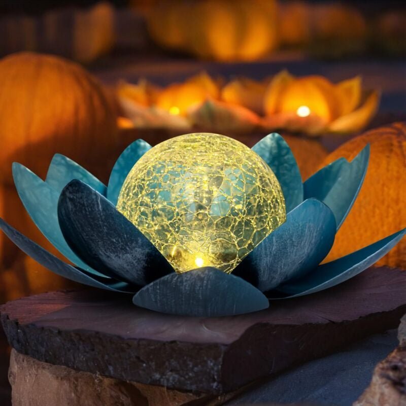 Thumbnail - Solar Gartenleuchten, Lotusblumen Solarlaterne, Solar Lotus Gartendekoration Deko, Gartenleuchte für draußen, Solarlampe...