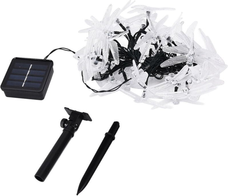 Solar-Lichterkette, automatisch drehbare Libellen-Lichterkette für die Weihnachtsdekoration (2)