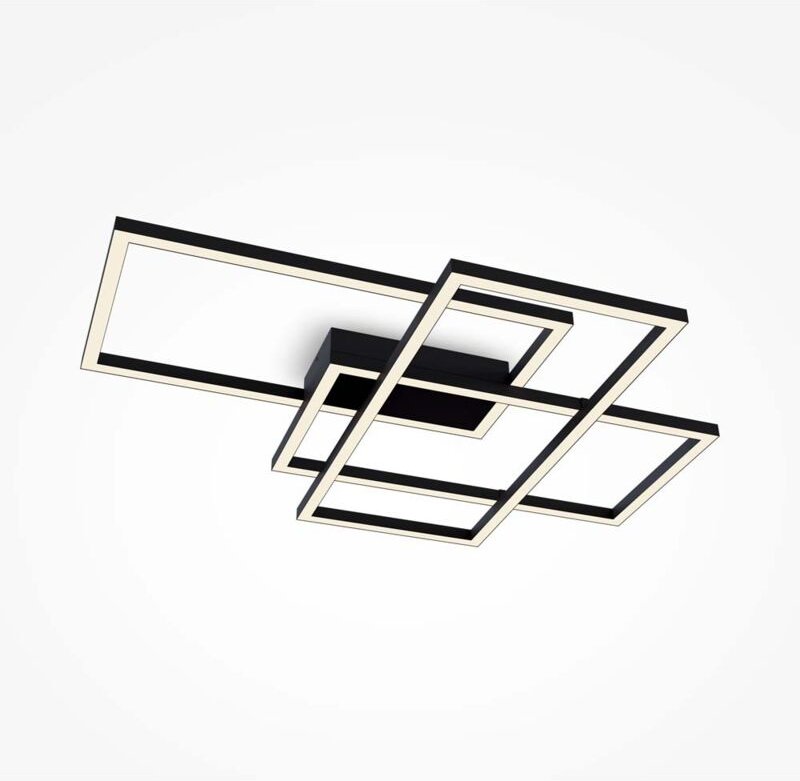 Deckenleuchte Deckenlampe Wohnzimmerleuchte goldfarben schwarz led b 68 cm