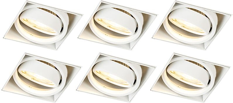 6er Set Einbaustrahler weiß GU10 schwenkbar randlos - Oneon