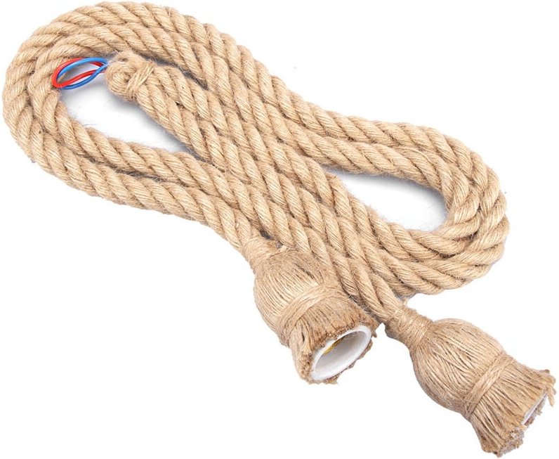 Pendelleuchtenkabel, 1,5 m E27 85–265 V Retro-Vintage-Leuchte, Seil, Lampensockel, Hanfkabel, Deckenlampe, Glühlampenkab...