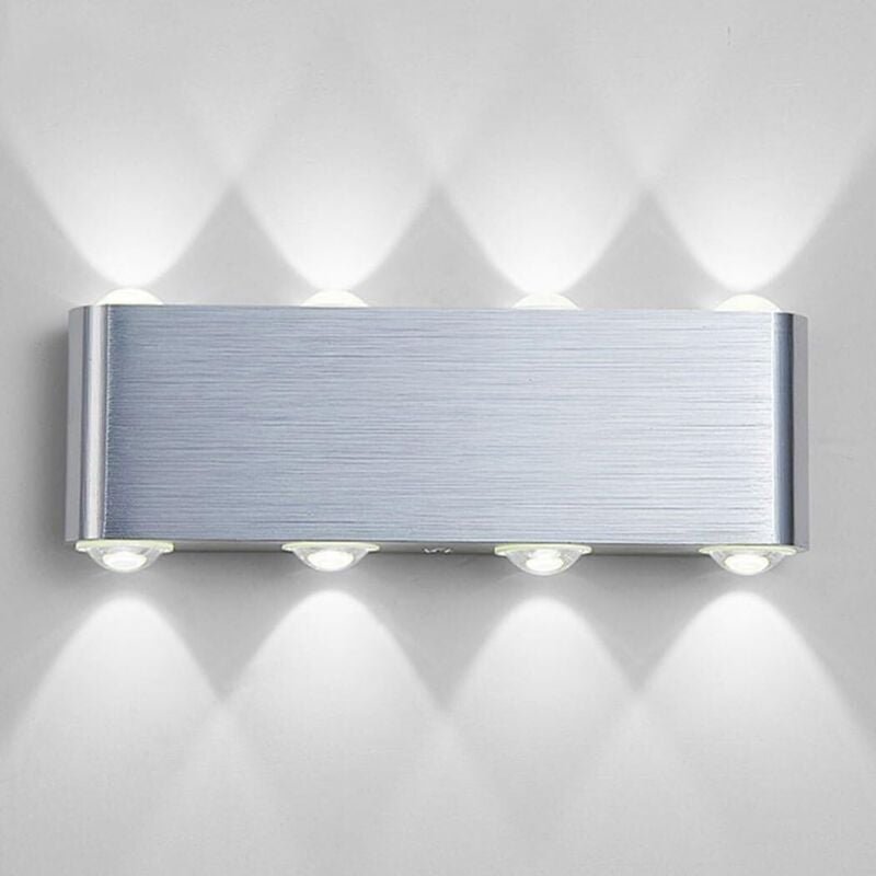 LED-Wandleuchte, 8W Moderne Aluminium-LED-Innenwandleuchte, Wandleuchte für Küche, Treppenhaus, Schlafzimmer, Flur, Wohn...