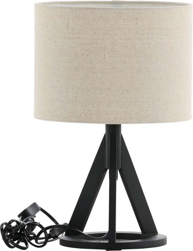 Kona Beleuchtung Tischlampe 25x18x50,5cm stof beige, schwarz.