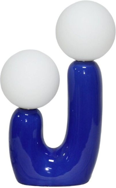 sweeek - Organische Tischlampe Keramik und Glas H 31cm