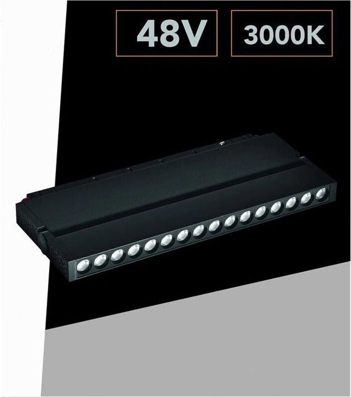 Trade Shop Traesio - Trade Shop - led faretto 24 w magnetico retangola finaries 48V luce 3000K 4000K FR-R300 -