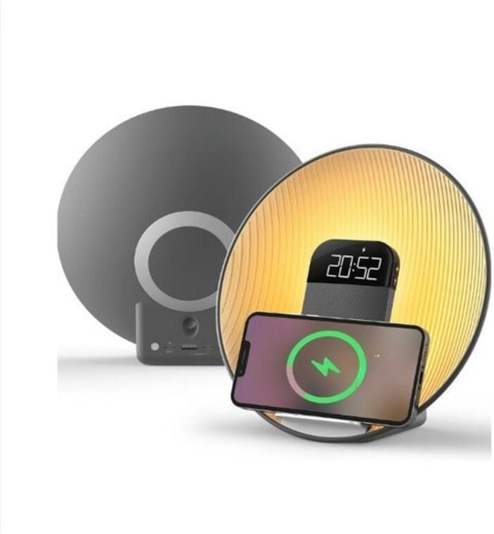 Beleuchteter Wecker – Digitaler Schlafzimmerwecker mit zwei Alarmstufen – Digitaler Wecker mit Trageband und Schlummerfu...