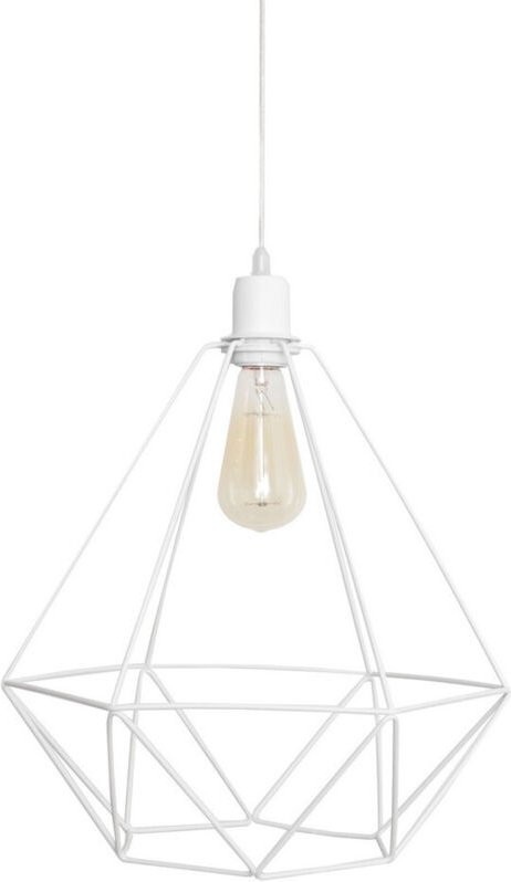 Karo Drahtrahmen Pendelleuchte Weiß 35cm - Helam