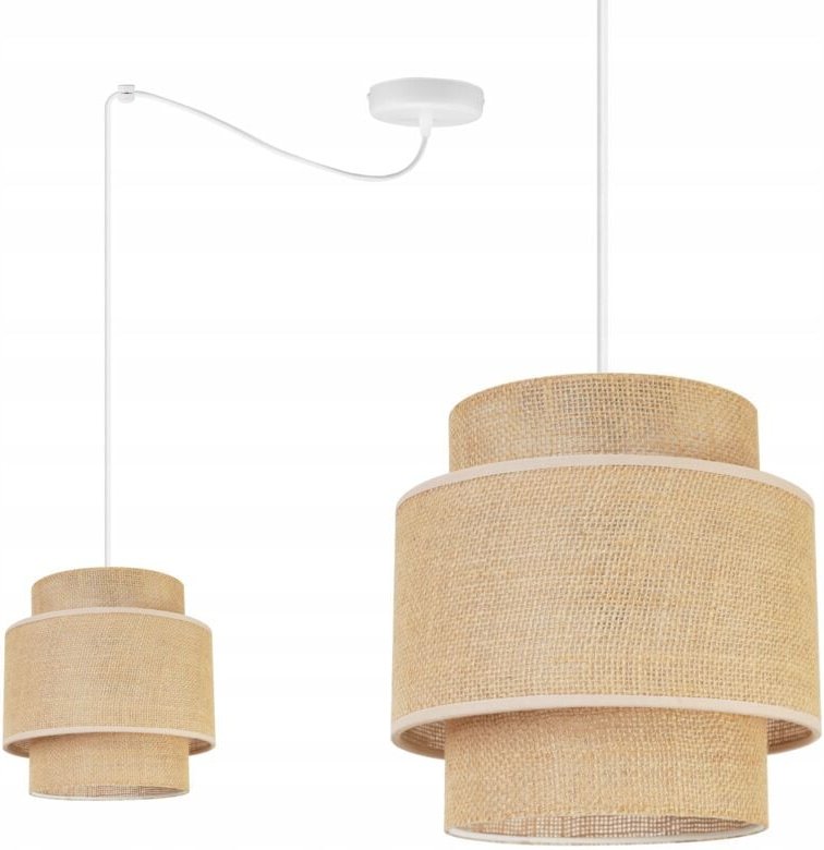 Hängelampe, Deckenleuchter, Lampenschirm, Boho Juta