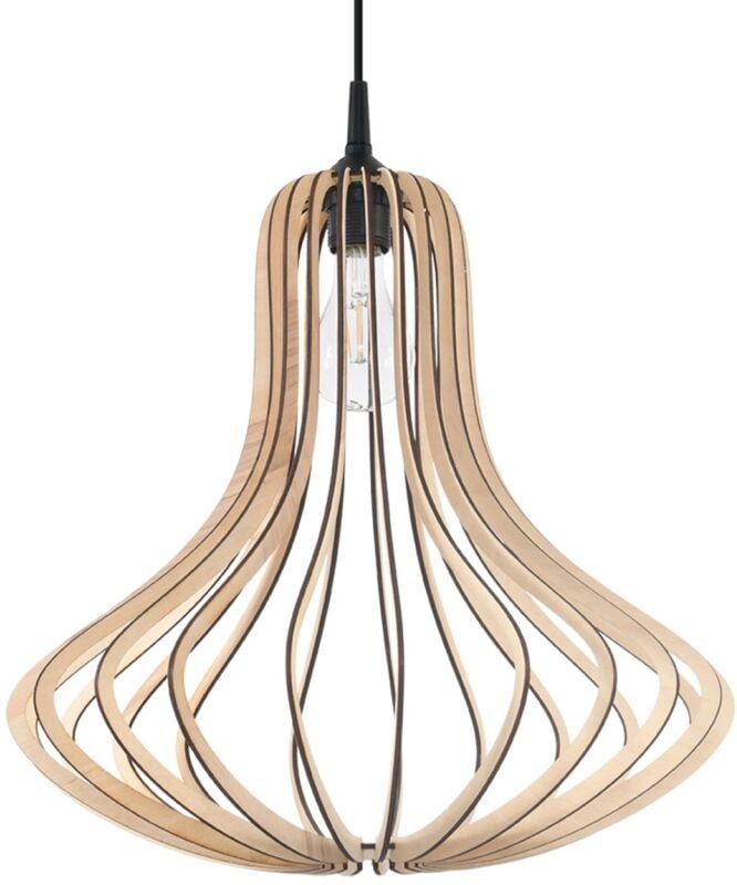 Hängelampe Tubix 1 E27 Naturholz Lumilo 06.169.41