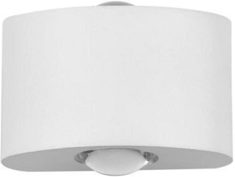 Italux - Gilberto - Moderne LED-Außenwandleuchte Weiß, Warmweiß 3000K 120lm, IP44