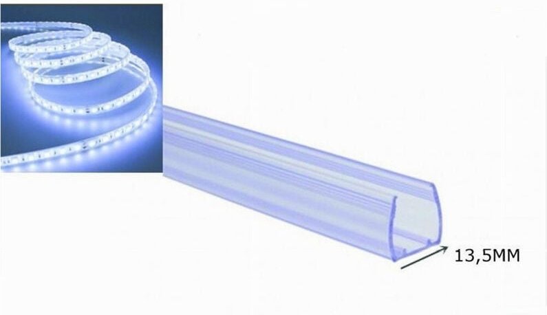 Trade Shop Traesio - Trade Shop - plastische prophil 1MT ohne zusammenarbeit für strip led da 13.5MM PS-13.5MM -