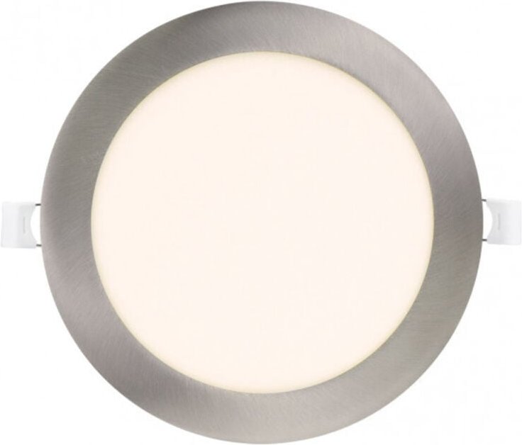 Senko - fabrilamp Downlight Obsidian 24w 4000k Nickel Rund 2040lm 2,5x30x30 Cm Schnitt 27,5 Cm