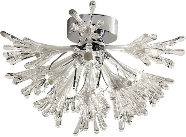 Inspired Love Deckenleuchte, klein, 9 Leuchten, G4, poliertes Chrom/weißes Glas, nicht kompatibel mit LED/CFL