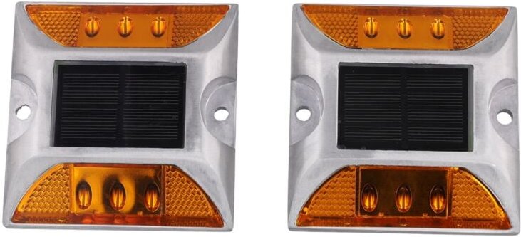 Solarbetriebene, vergrabene blinkende Straßenwarnleuchten aus Aluminiumguss