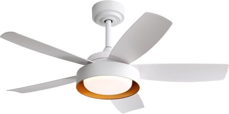 106 cm Deckenventilator – mit 5 ABS-Flügeln – 22-W-LED-Beleuchtung – 6 Geschwindigkeitsstufen – Fernbedienung – Reversib...