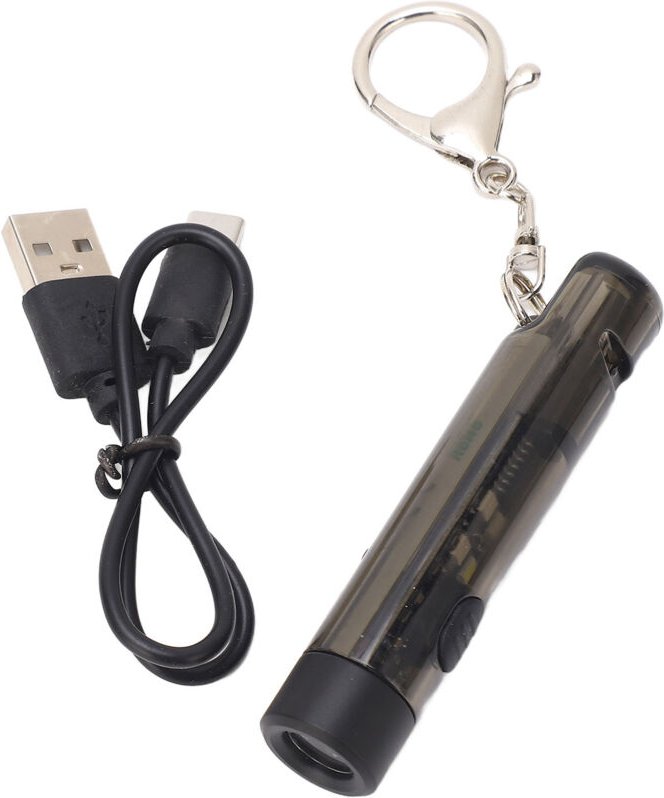 Wiederaufladbare, multifunktionale Mini-Taschenlampe mit USB-C-Anschluss und Pfeife für den Outdoor-Einsatz