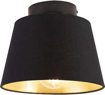 Deckenleuchte mit Schirm schwarz/gold 20 cm - Combi schwarz