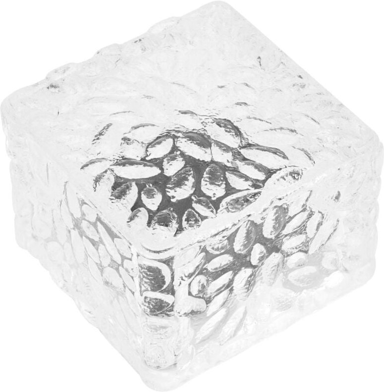 Solarlampe in Form eines Glasbausteins, Solar-Eiswürfels, Kristall, Stein, Gartenlampe, Hof, Einfahrt, Terrasse, Pool