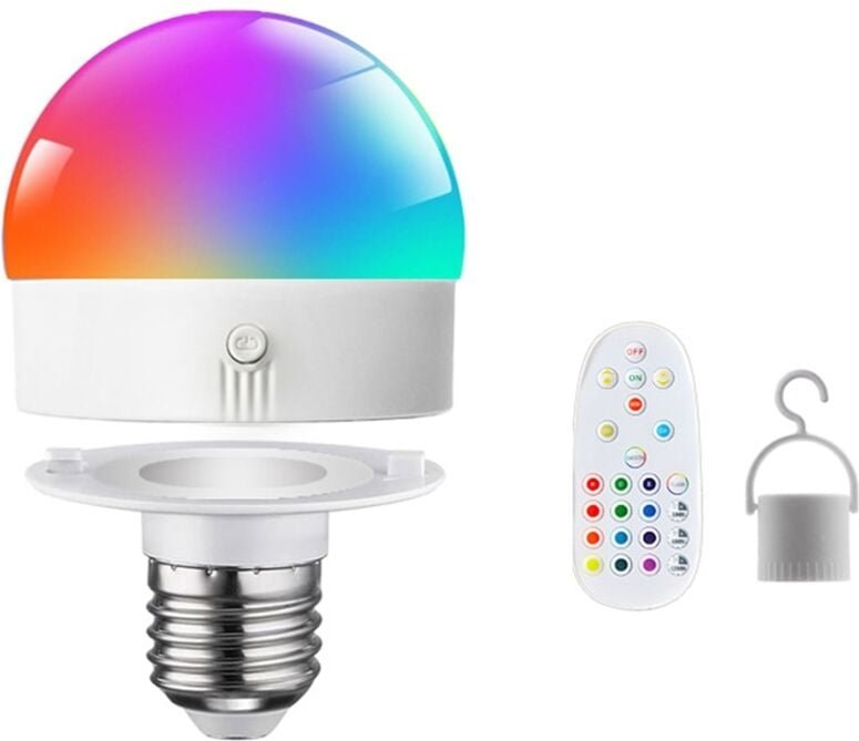 Thumbnail - Dimmbare rgb 3-Farben E27 Glühbirne USB-Ladelampe mit Fernbedienung
