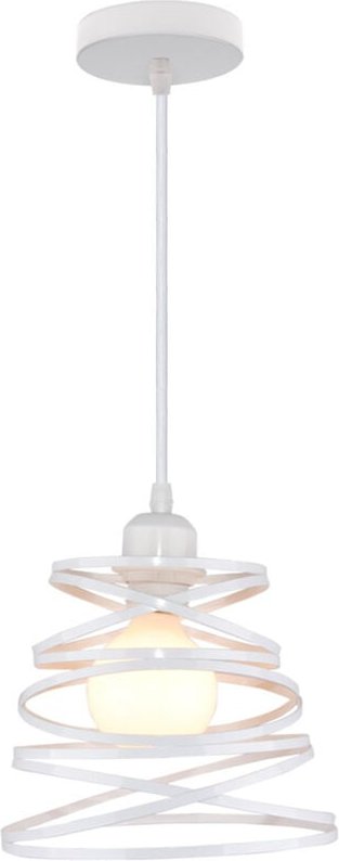 Tonchean - Vintage Metallkäfig Pendelleuchte E27, weiße Retro Industrie Pendellampe