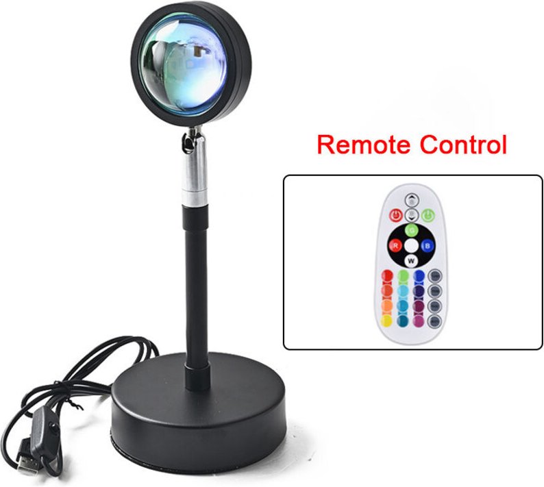 Sonnenuntergangs-Projektorlampe für Heimdekoration, Fotografie, LED-Stimmungs-Nachtlicht mit USB-Aufladung – 180 Grad dr...