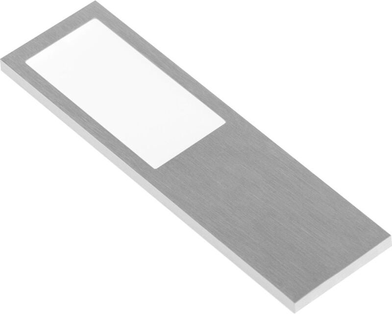 L&S Led Unterbauleuchte Six Big 5er Set 4000K neutralweiß Edelstahl-Effekt - flache Aufbauleuchte mit Tastschalter, 3x26...