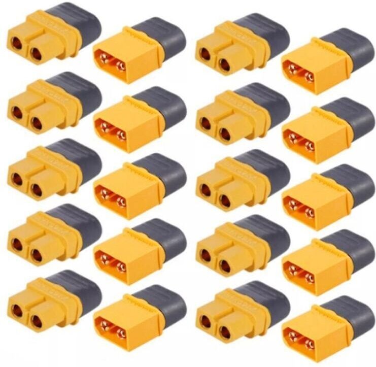 Set mit 10 Paar XT60-Steckern (männlich/weiblich), XT60H-Gehäuseanschluss