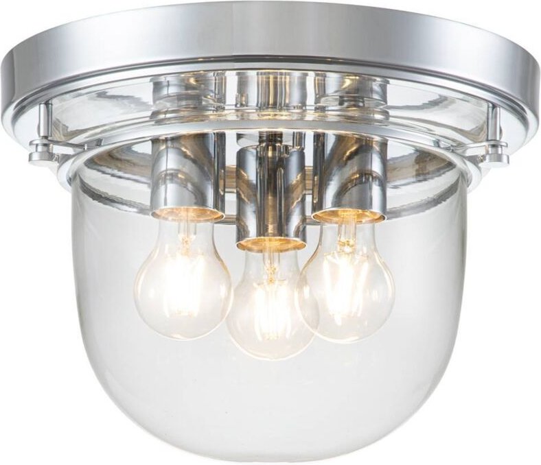Elstead Quoizel Whistling Bowl Semi-Flush Deckenleuchte Chrom poliert, IP44