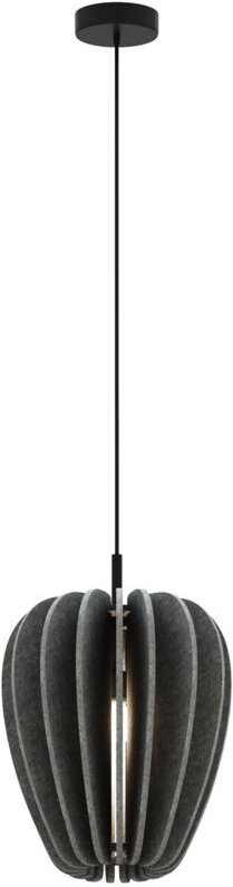 Maytoni Cambio Slim Moderne Pendelleuchte Deckenleuchte Schwarz 1xE27 Grauer Schirm