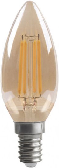 Kerze Glühbirne 10x3,5d 4w 380lm E14 Amber 2700k - Fabrilamp