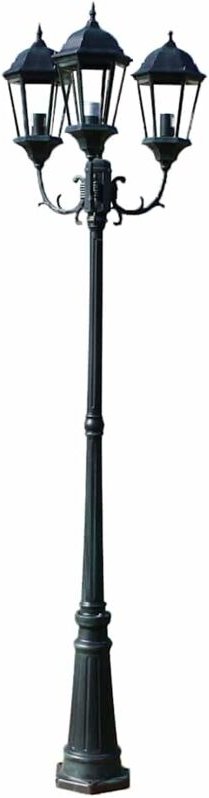 Xl Destock - vidaXL Gartenlaterne 3-flammig 230 cm Dunkelgrün/Schwarz Aluminium