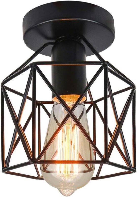 Ugreat - Industrielle Deckenleuchte, industrielle Vintage-Deckenleuchte, Hängeleuchte für Eingang, Veranda, Flur, Esszim...