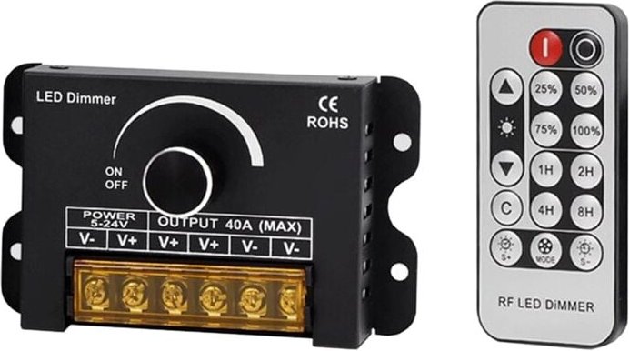 12-V-LED-Dimmschalter mit Fernbedienung und Timerfunktion