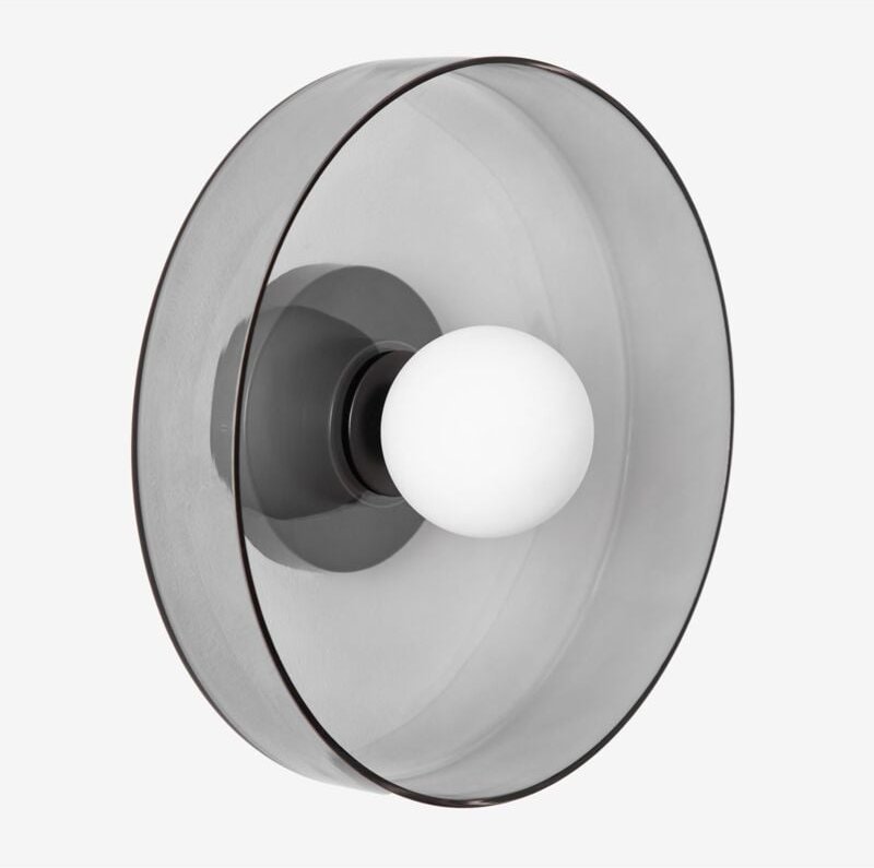 Sklum - Wandleuchte für Badezimmer Jaxal Schwarz Ø35 cm