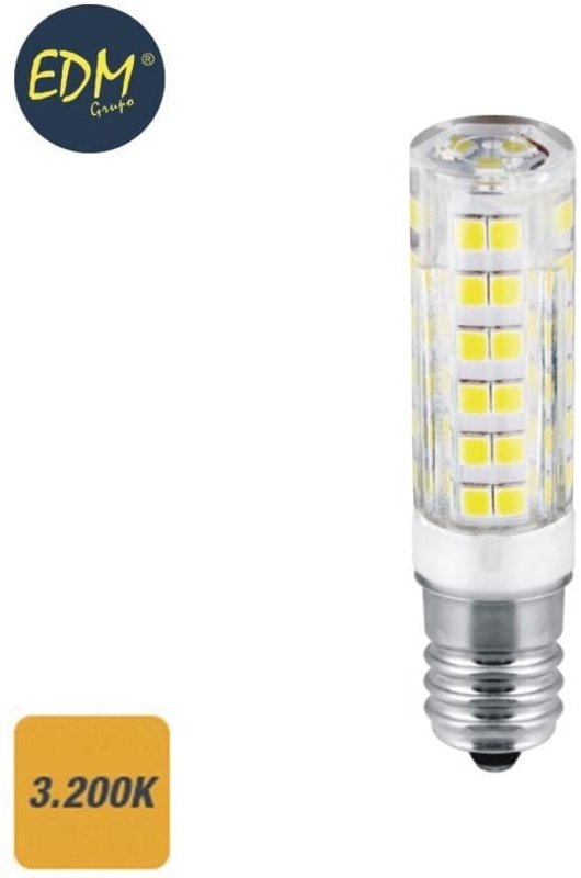 EDM - Röhrenförmige LED-Glühbirne E14 4,5 w 450 lm 3200 k warmes Licht Ø1,6 x 6,6 cm
